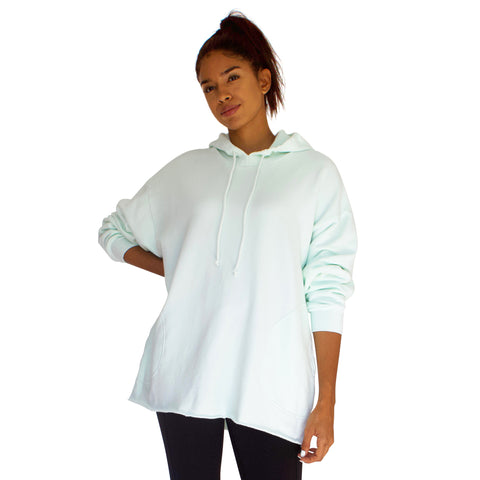 Comfy & Cozy French Terry Beach Hoodie - Mint Green