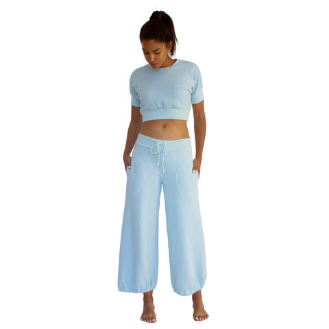 Comfy & Cozy French Terry Beach Pant - Sky Blue