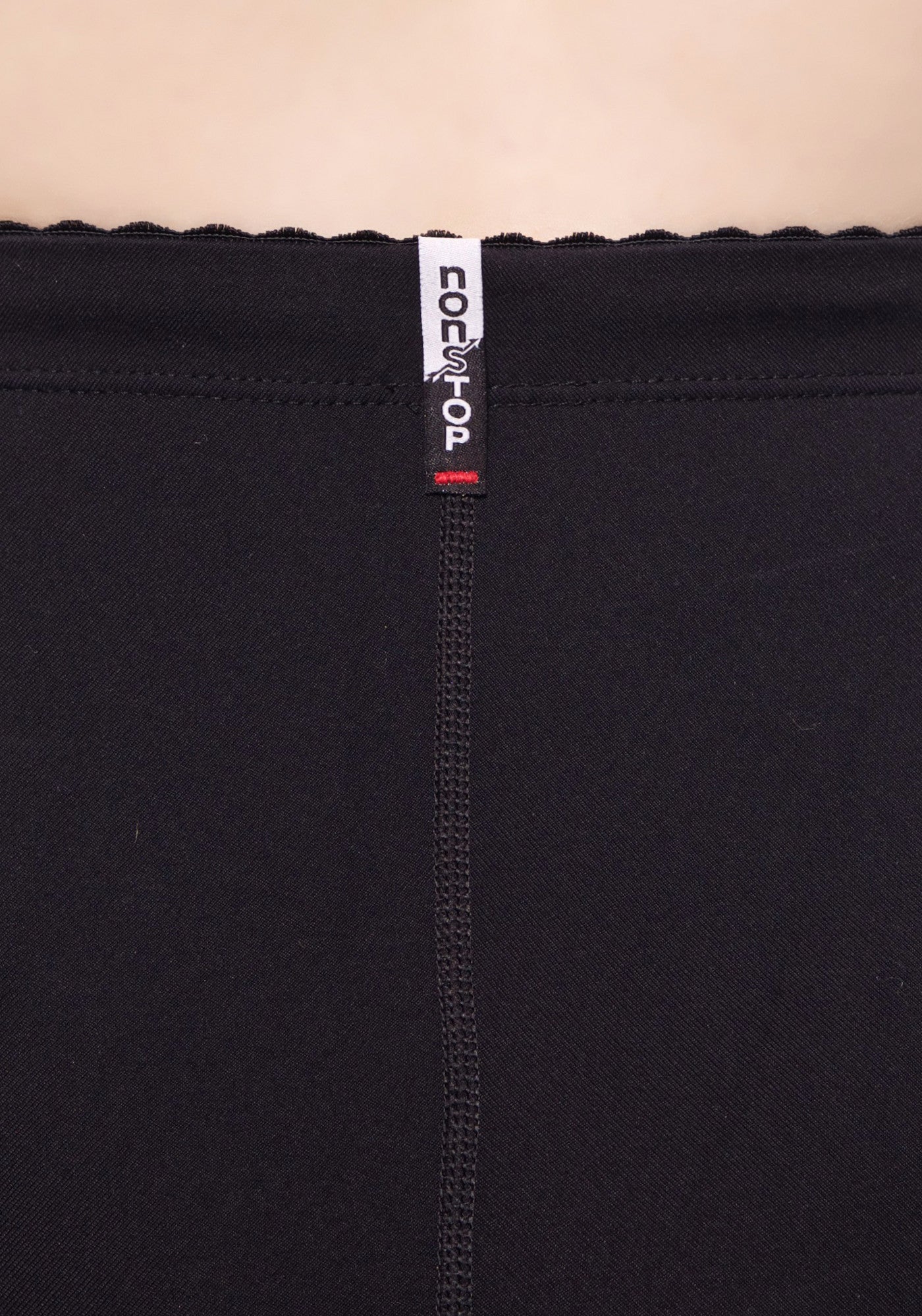 Check out this brand for excellent fit and craftsmanship. Close up view of the high waisted Diana legging in black shows the leather patch inside the knee. Made from high performance activewear fabric that wicks away moisture to keep you comfortable. 
