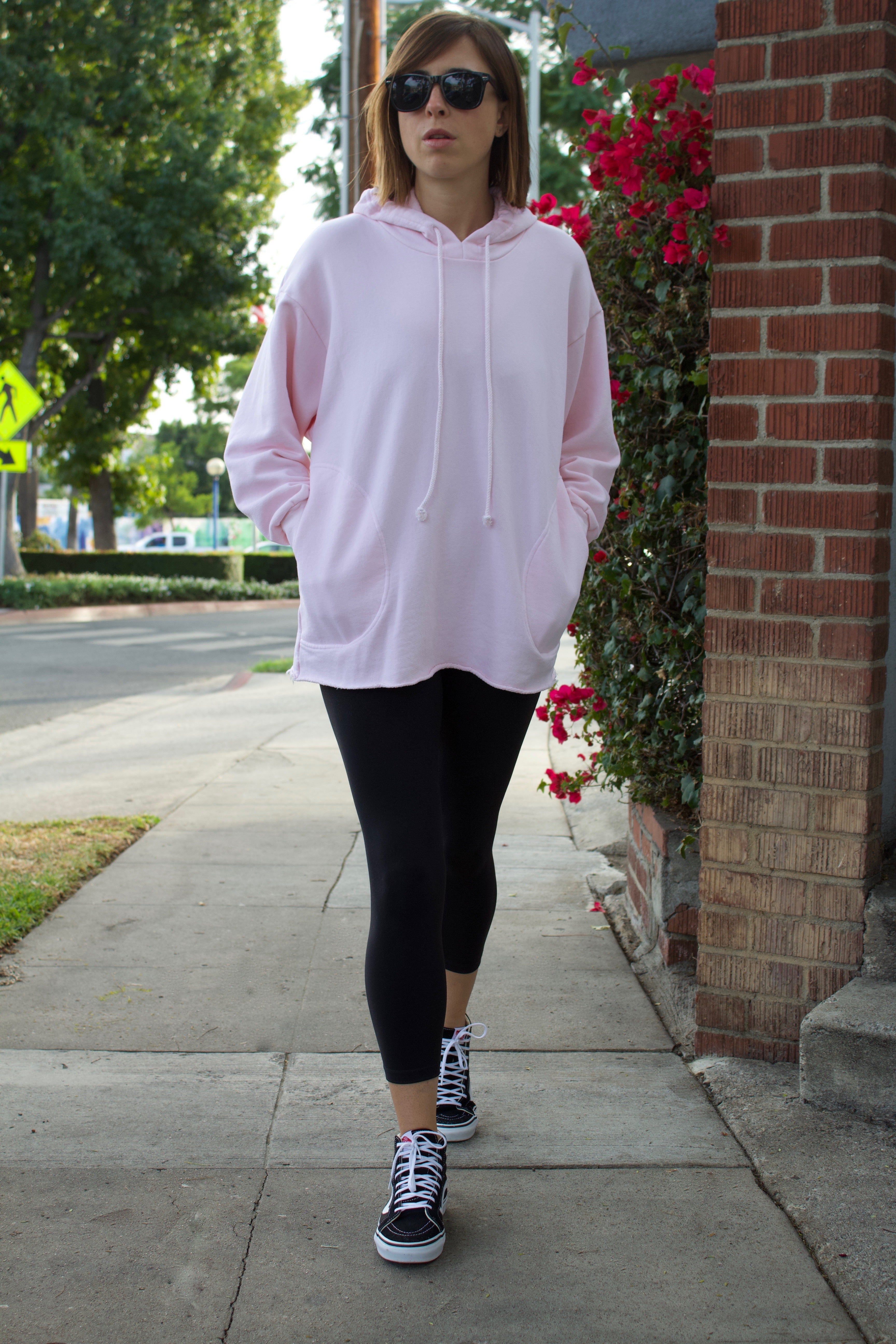 CC stands for comfy and cozy which describes the 100% cotton French Terry CC Beach Hoodie Pullover perfectly, shown here in Candy Pink.Roomy side seam pockets approx 30" long in size M.