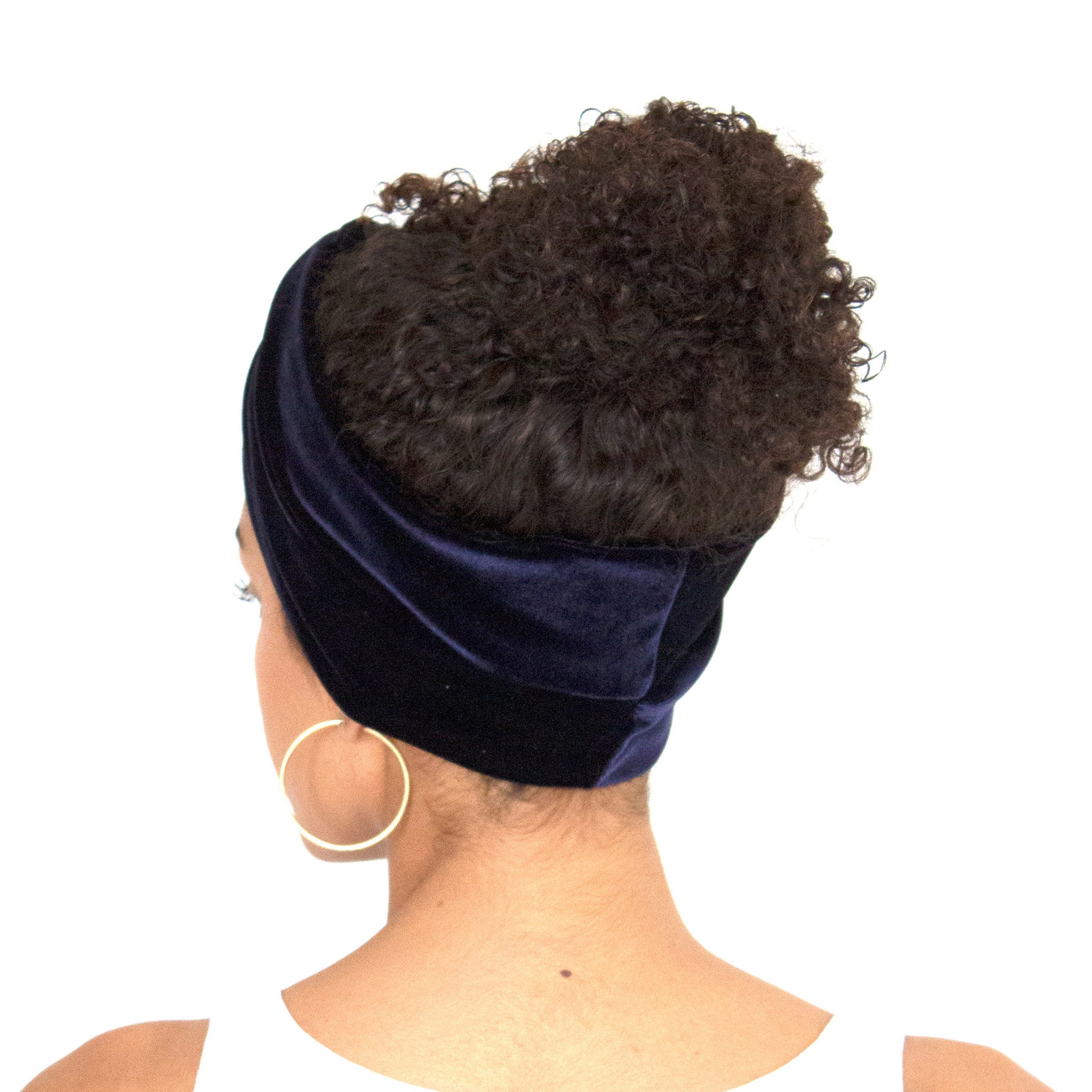Stretch Velvet Headband - Sapphire